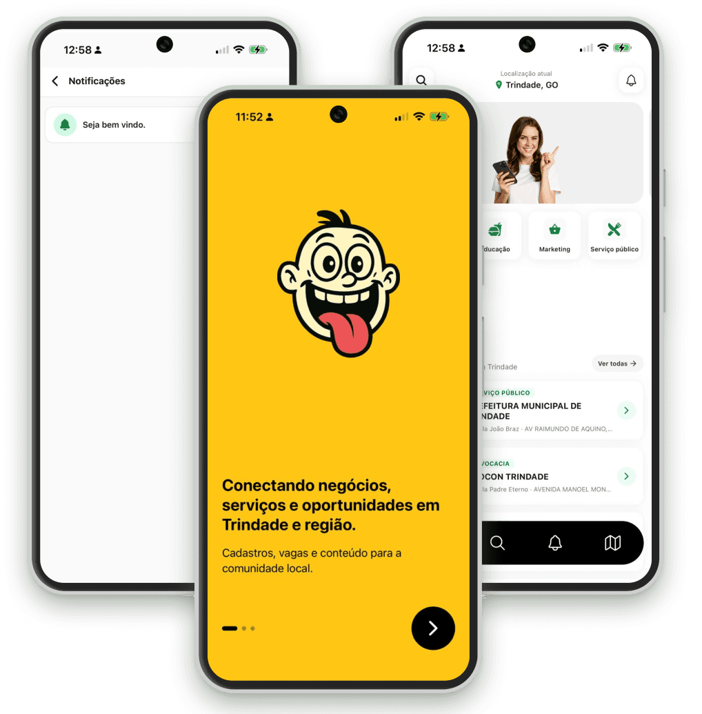 App Trindade Goiás na App Store e no Google Play